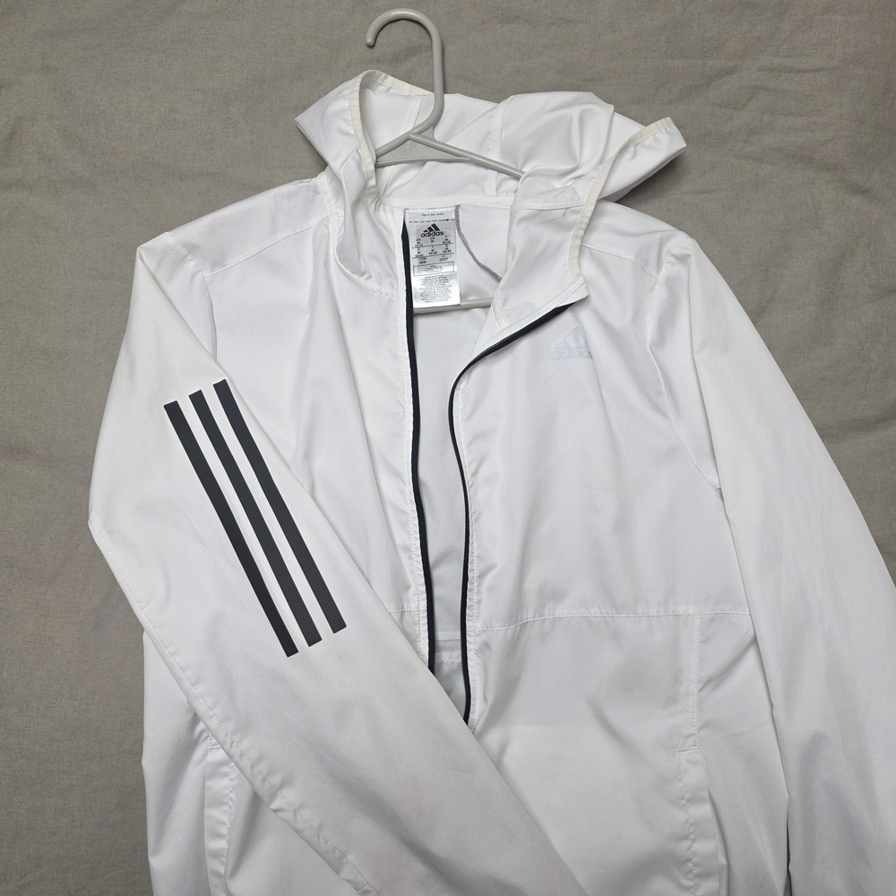 Adidas White Jacket with Black Stripes